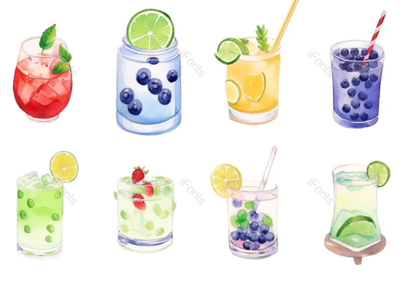 清新图片,夏天元素,插画PNG,水果免抠素材